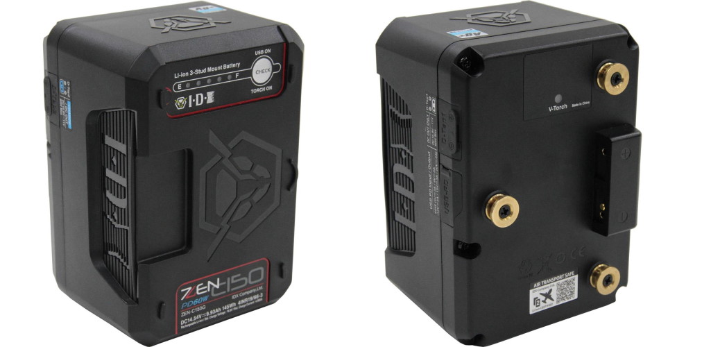 IDX Zenith ZEN-C150G battery, front and rear quarter views